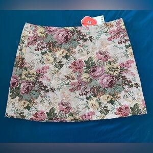 Cider Floral Tapestry Mini Skirt Size XL NWT Vintage Style